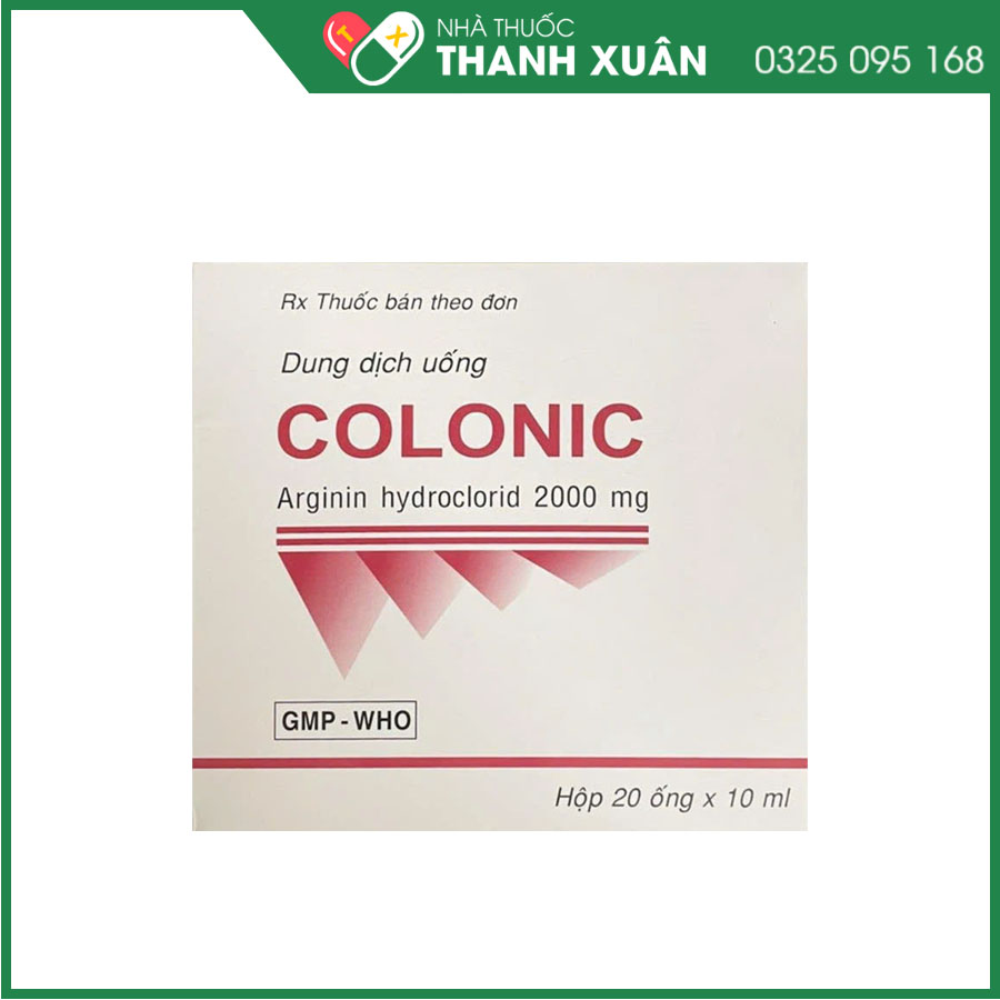 Thuốc Colonic 2000mg điều trị cho bệnh nhân tăng amoniac máu, rối loạn khó tiêu, bổ sung dinh dưỡng cho người bị rối loạn chu trình ure